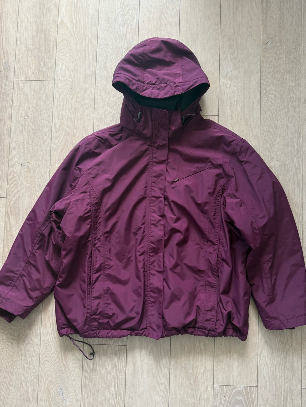 Lands’ End Squall Outdoor Jacket in Purple Youth Size XL Parka Hiking